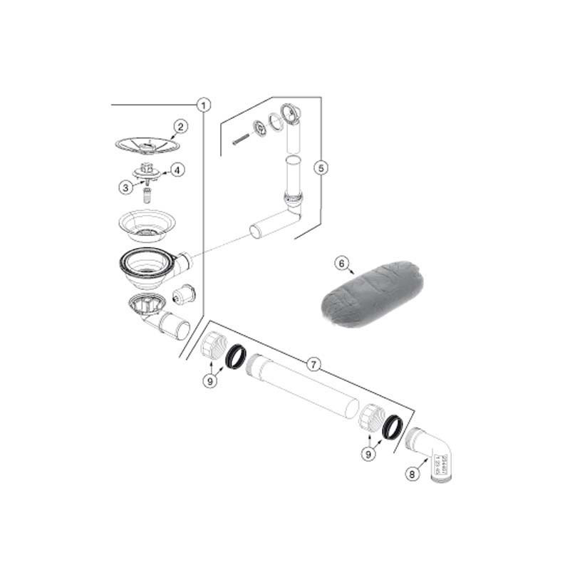 Waste fitting Infino (Subline Ceramic)