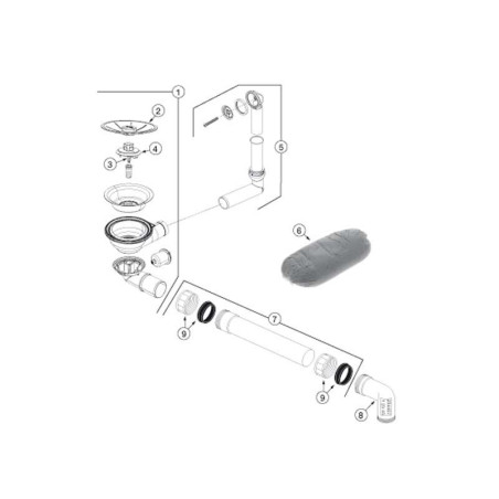 Waste fitting Infino (Subline Ceramic)