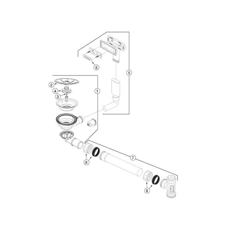 Waste fitting Infino (Subline 160 silgranit)