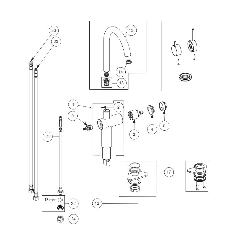 spare parts, black