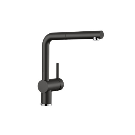 LINUS-S Silgranit look, matt black/chrome