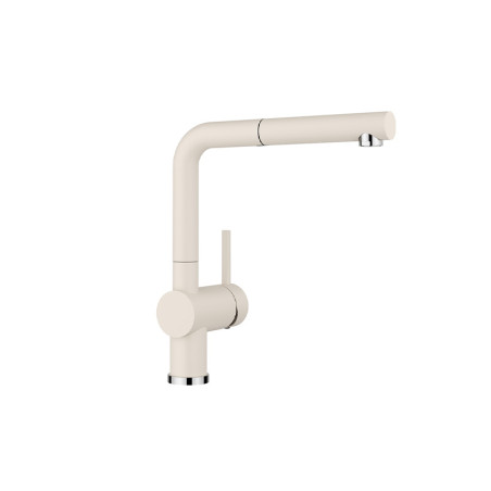 LINUS-S Silgranit look, soft-white/chrome