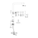 LINUS spare parts, Silgranit soft-white/chrome