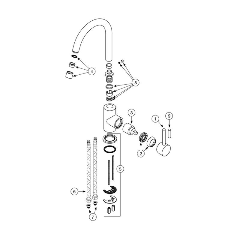 MIDA varaosat, Silgranit volcano-harmaa/kromi