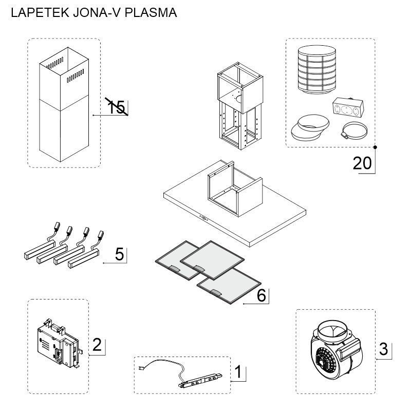 SPAREPARTS JONA-V 90-PLASMA