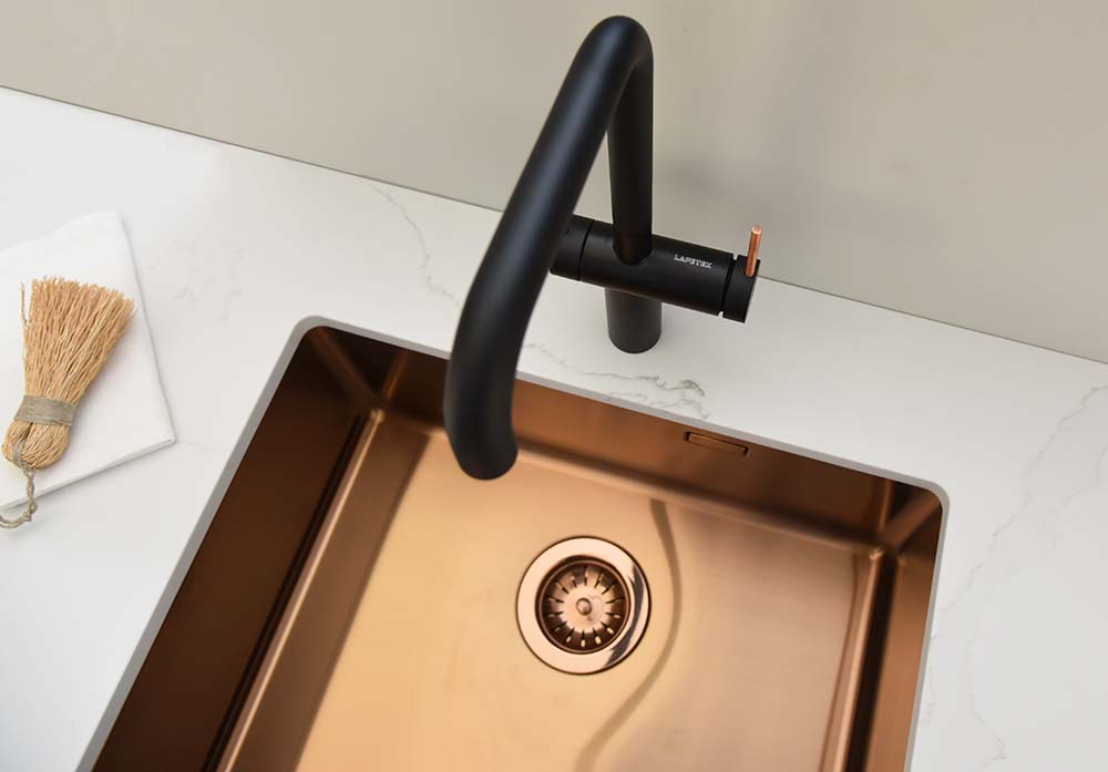 LAPETEK LINOPIN-A, black/copper 1, dishwasher valve