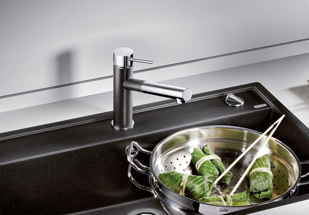 BLANCOALTA-S COMPACT, black/chrome