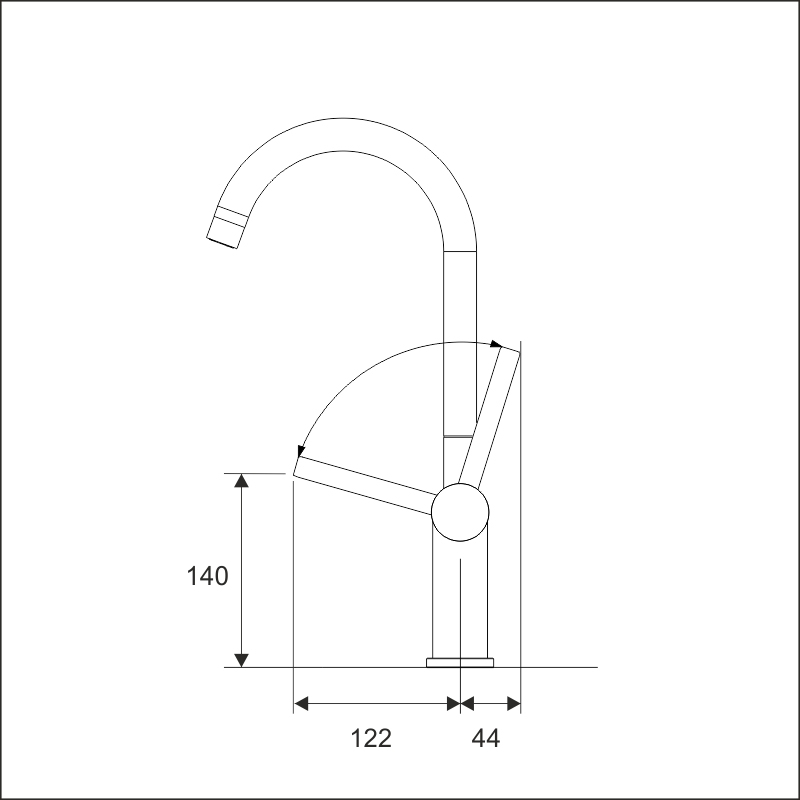 LAPETEK LINO 10-A, chrome, dishwasher valve