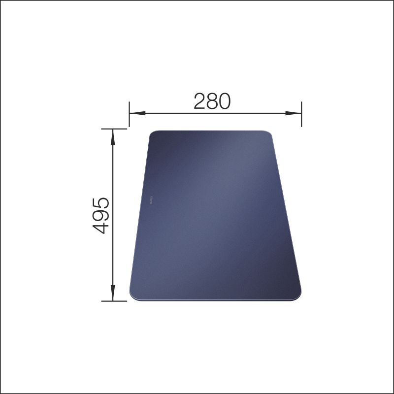 Leikkuulauta (Andano XL), mattasininen lasi