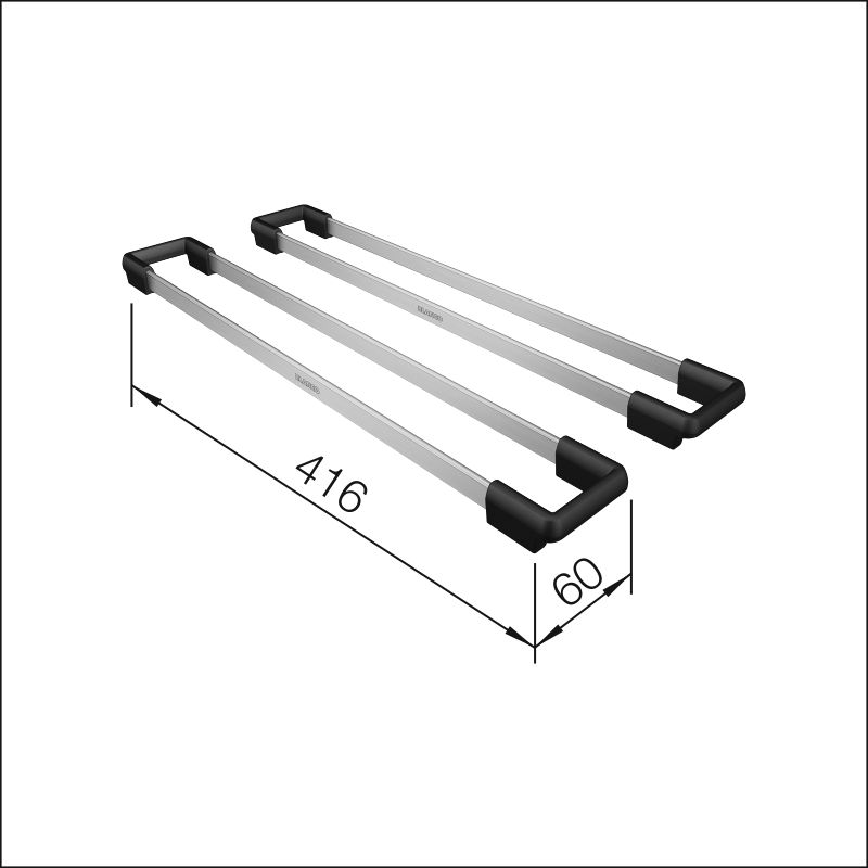 Set top-rails (for 400 mm sinks)